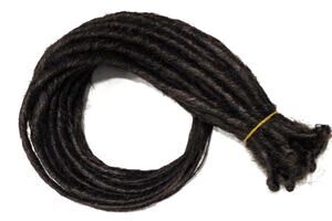 10 SE Single Ended Dark Black Brown Synthetic Dreads Dreadlock Hair Extensions